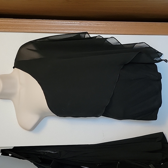 One Shoulder Tank, Sheer Overlay - Picture 1 of 3